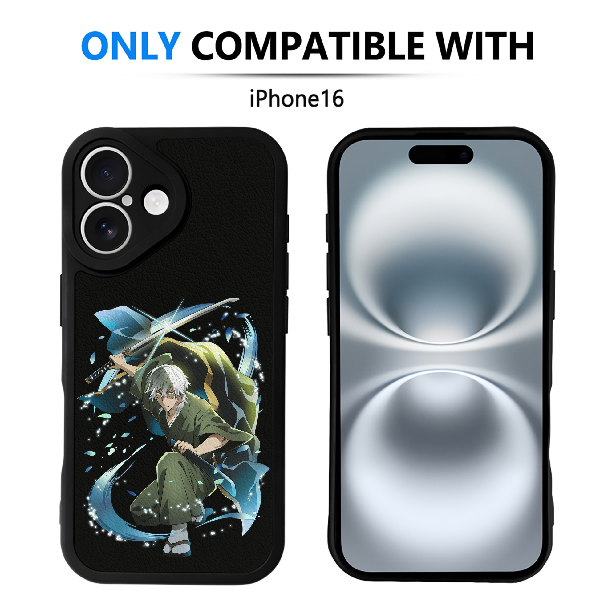 （画像用） 文豪ストレイドッグス Bungo Stray Dogs 【iPhone 16シリーズ対応】シリコンスマホケース（レザー調） 材質：シリコン